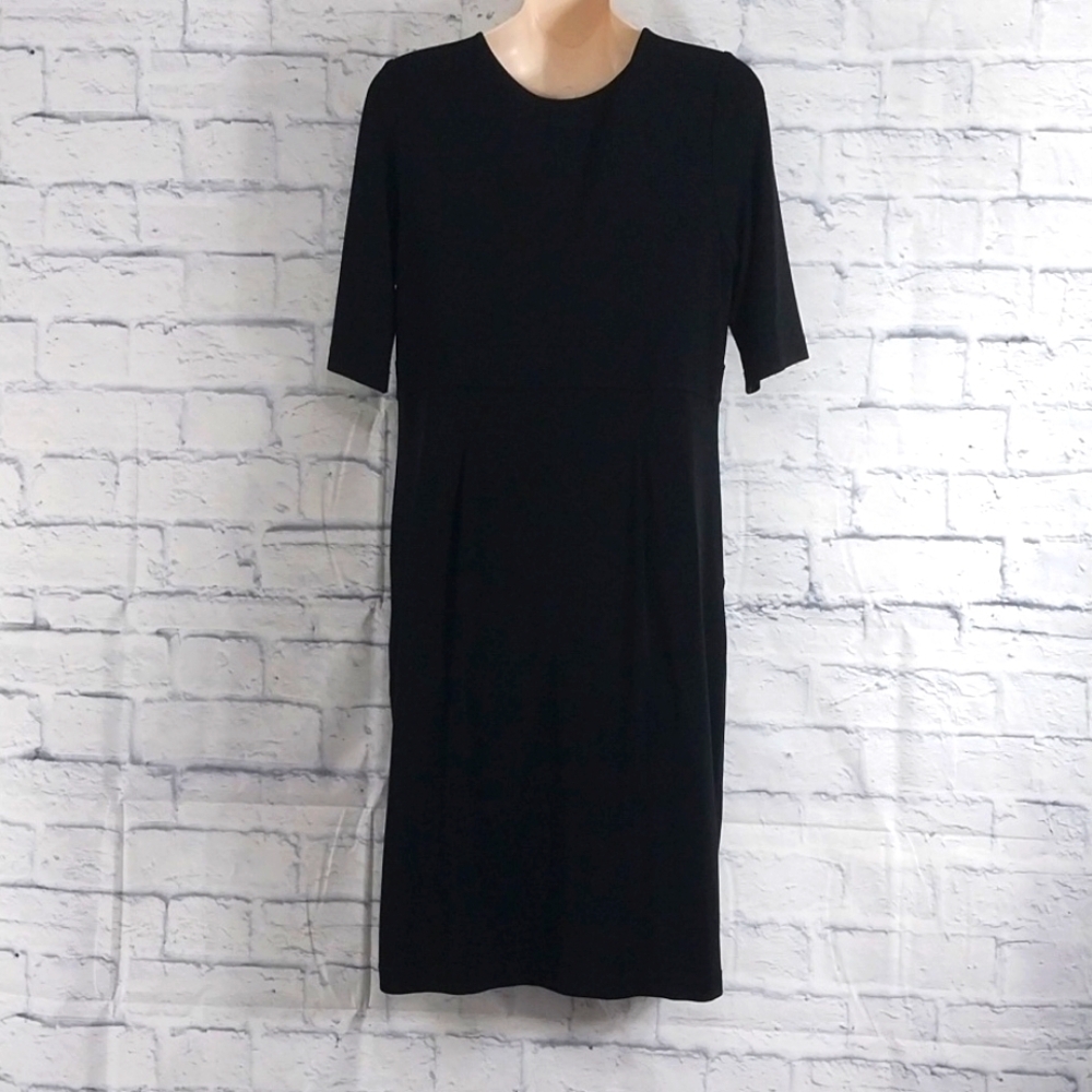 🔵BOGO FREE🔵 BCBG MaxAzria Black Short Sleeve Empire Waist Dress Black Sz LP - Picture 4 of 5